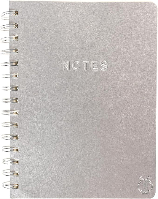 Graphique Apollo Vegan Leather Journal, Spiral Notebook for Writing, Hardcover Diary Notebook, 192 Lined Pages, 6” x 8”