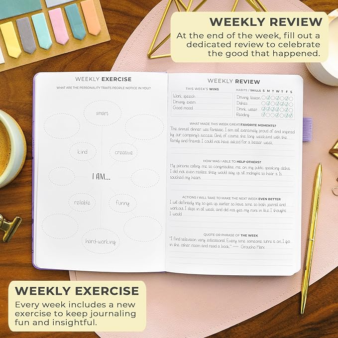 Clever Fox Gratitude Journal – Happiness, Positivity & Affirmation Daily Journal – Inspirational Daily Notebook – 3 Months, A5 (Lavender)