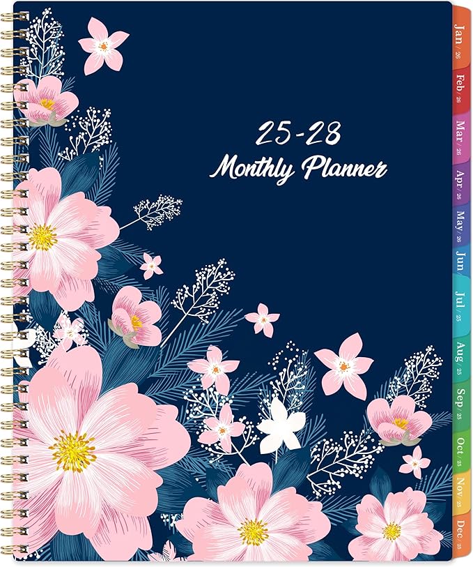 2025-2028 Monthly Planner - July 2025 - June 2028, 3 Year Monthly Planner, Monthly Calendar, 9" x 11", Notes Pages, Inner Pocket, 36 Monthly Tabs