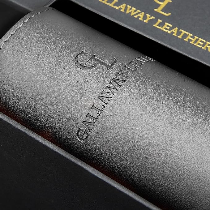 Gallaway Leather Desk Pad – 25 x 17 inch - Desk Mat Home Office Desk Accessories Desktop Protector XXL Mouse Pad Writing Desk Blotter - Grey - Medium