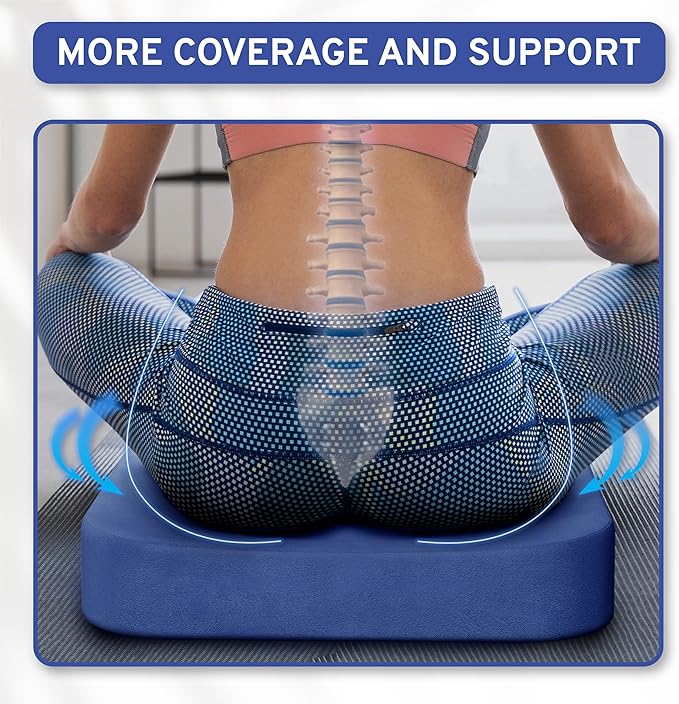 Extra Large Wheelchair Seat Cushion - Firm Memory Foam Chair Pad for Wheelchair, Recliner, Office, Car & Bariatric Overweight Users 19”x17”x3”