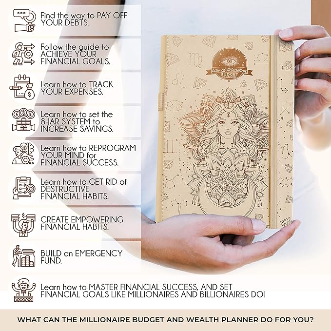 Budget Planner and Monthly Bill Organizer - Finance Planner, 12-Month Journey to Financial Freedom | Bill Payment Tracker Monthly Organizer, Money Saving & Expense Tracker | Undated Budgeting Journal