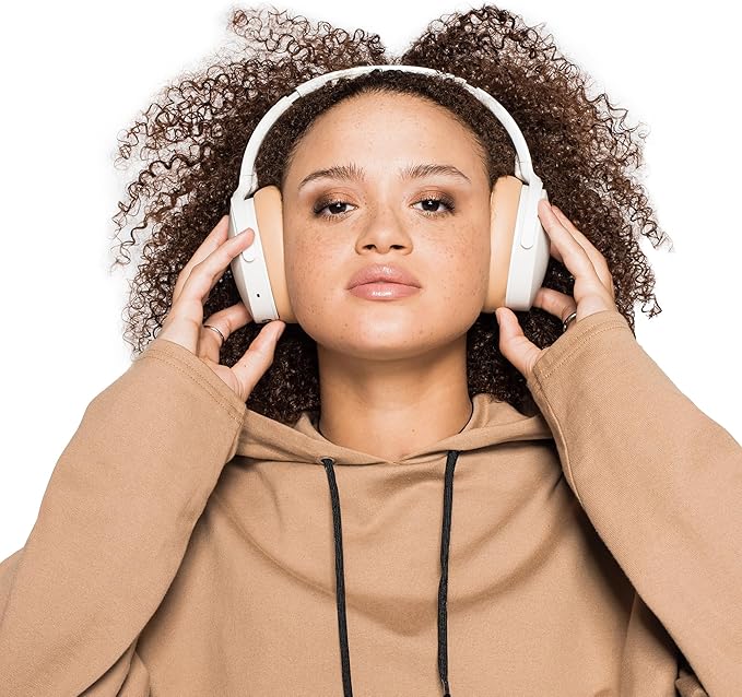 Skullcandy Hesh ANC Wireless Over-Ear Bluetooth Headphones with Extra USB-C Charging Cable, Active Noise Canceling, 22 Hrs Battery, Foldable Lightweight Design, Microphone iPhone Android - Mod White