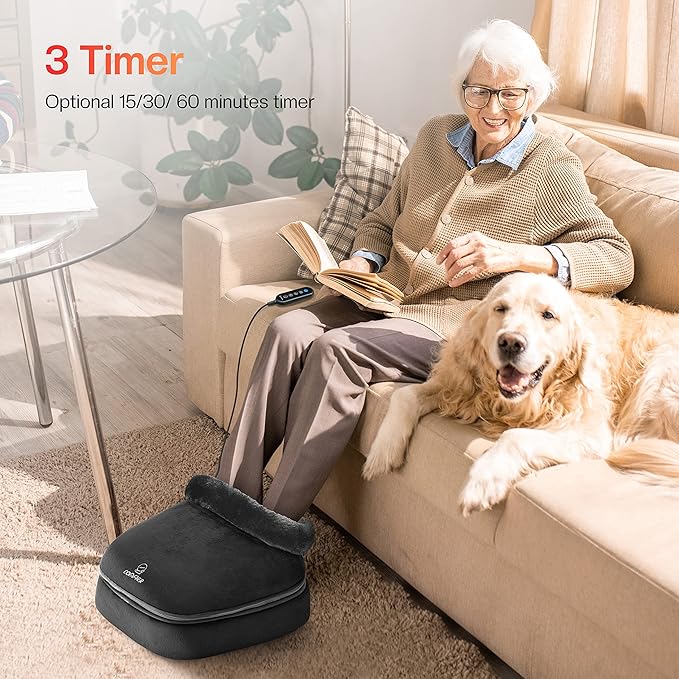 COMFIER 2-in-1 Shiatsu Foot & Back Massager with Heat, Electric Foot Warmer for Women,Men,Feet Massager Machine, Feet Heater,Gifts