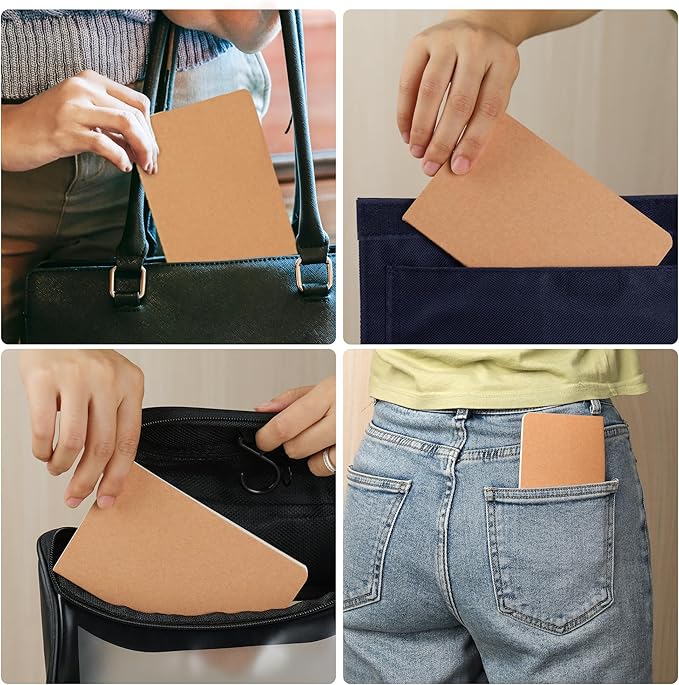 20 Pack Blank Small Pocket Notebook Journals Bulk with Thick Unlined Paper, 60 Pages, 5.5x3.5 inch, A6 Size, Easy to Carry, Kraft Cover, Diary Writing Sketchbook Subject Notebooks Planner