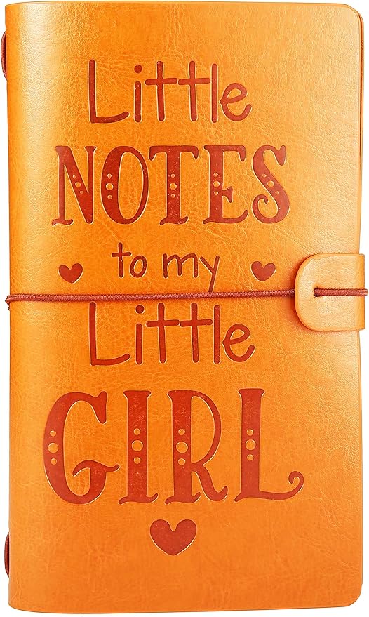 FYSIA Daughter Gift-Baby Journal Gift Shower for Daughter-Little Notes to My Little Girl-Baby Girl Keepsake-Mother to Daughter Gift-Refillable Photo Diary Journal-Memory Notebook Gift