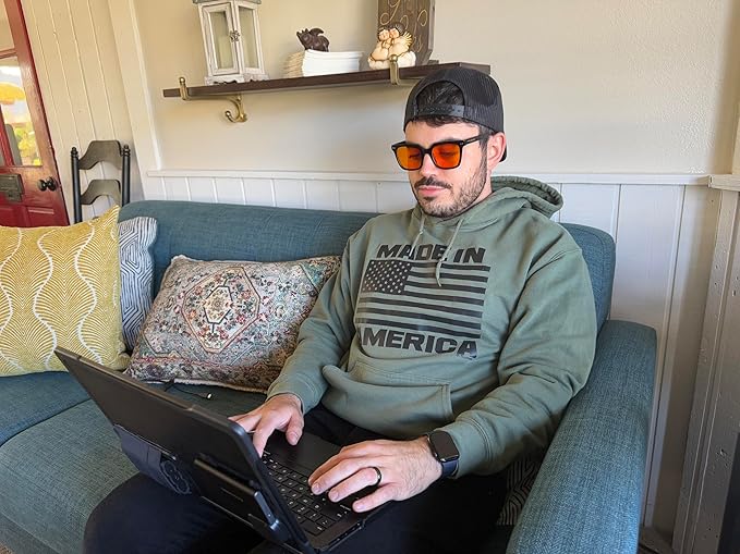 99.9% Blue Light Blocking Glasses for Men Women Anti-Fatigue Computer Gaming Glasses Stop Eyestrain Headaches