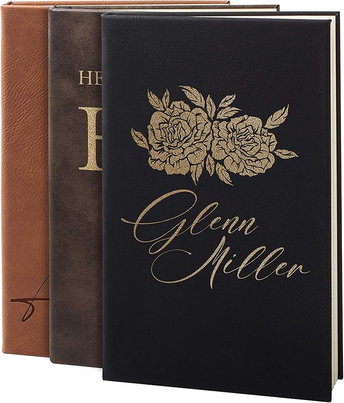 Personalized Leather Journal | Soft Pink, 12 Design | w Text Notebook for Women, Men - Customized Journals to Write In for Women, Diary for Girls - Birthday, Best Friend, Mom, Dad, Office Gift