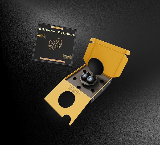 Silicone Ear Plugs for Sleeping Noise Cancelling, 28dB SNR Reusable Earplugs for Sleeping with 8 Ear Tips Concert Ear Plugs, Travel, Work, Motorcycle & Hearing Protection with Case (Black)