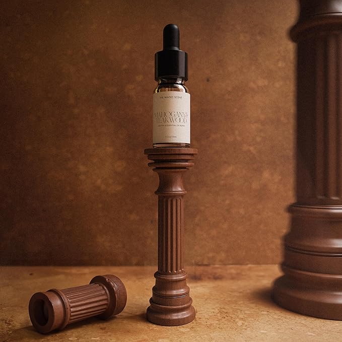 Mahogany & Teakwood Diffuser Oil - Hotel & Home Luxury Scents Inspired by Abercrombie & Fitch - Diffuser Oil Scents for Home Designed for Use in All Diffusers - 0.3 fl oz, 10 mL