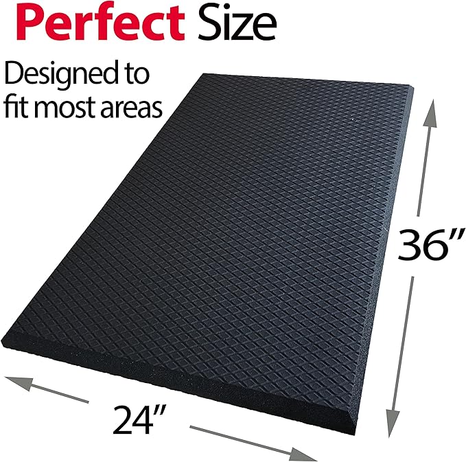 iPrimio Anti Fatigue Standing Mat, 1-inch Thick - Air Soft Ergonomic, Kitchen Sink Mat, Cushioned & Non-Slip Mats, for Standing Desk & Floor Comfort (36"x24")