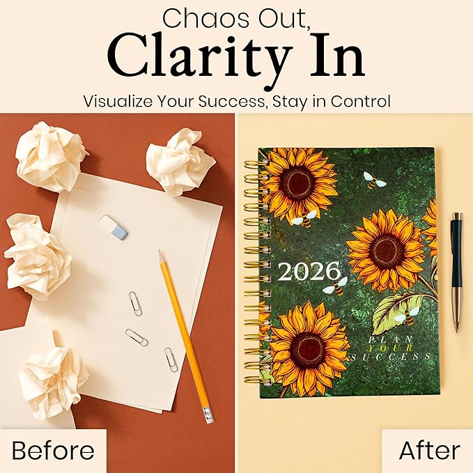 Agenda 2026-2027 Monthly Planner with Notes – JAN 2026- JAN 2027 Monthly Planner/Weekly Layout and Goal Setting Tabs for Students and Professionals, Soft Cover Organizer Notebook