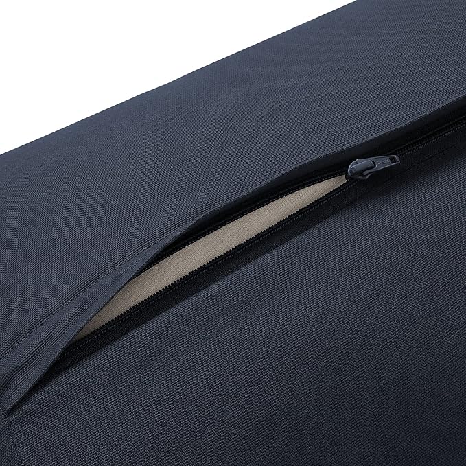 Yoga Meditation Cushion, 25" x 12" Rectangular Bolster with Organic Cotton Cover