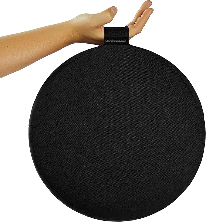 Retrospec Sedona Zafu Meditation Cushion Filled w/Buckwheat Hulls - Yoga Pillow for Meditation Practices - Machine Washable 100% Cotton Cover & Durable Carry Handle, Round