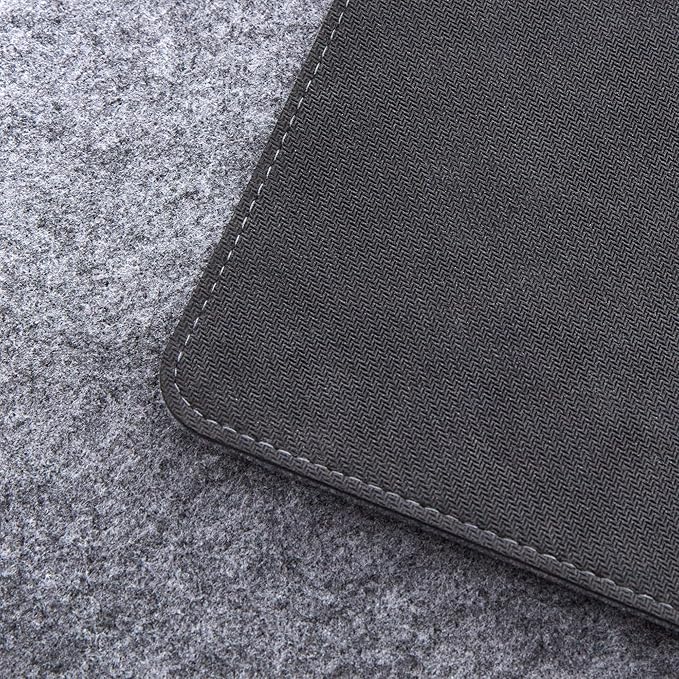 Premium Felt Desk Mat | Small 12" x 27.5" | Multifunctional Desk Pad for Home Office | Mid Gray