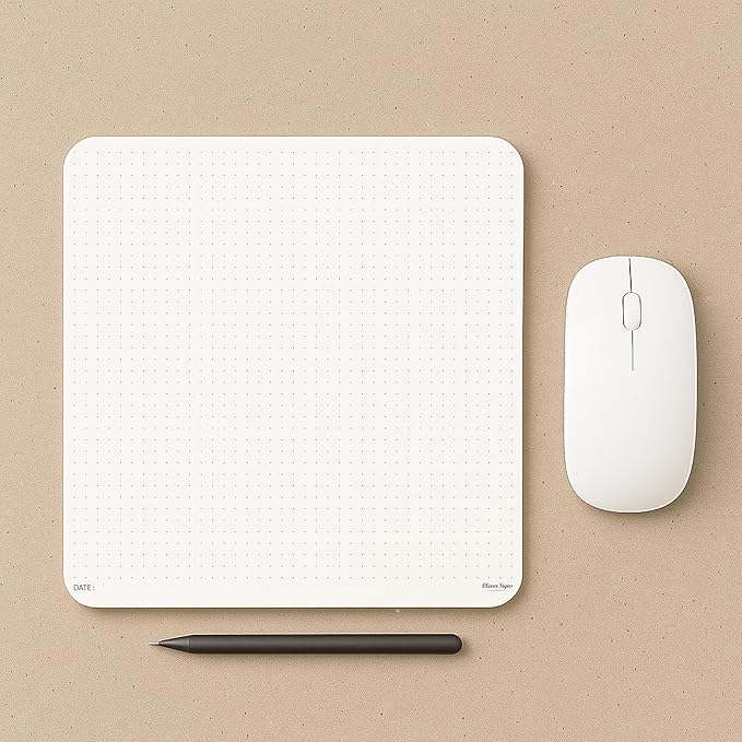 CLEVER SIGNS Mouse Pad Notepad for Professionals – 8.3" x 8.3" (210mm x 210mm), 50 Sheets – Premium Dotted Memo Desk Pad with Cardboard Back Support – Perfect for Note-taking, Planning, Sketching & Journaling