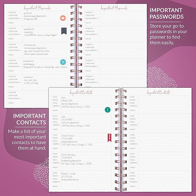 PLANBERRY Weekly Planner – Undated Life Organizer & Budget Planner – Time Management, Goal Setting, To-Do List, Work-Life Balance & Habit Tracker – 6.1″ x 8.1″ (Wild Purple)
