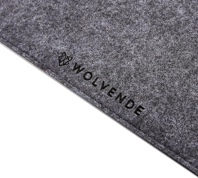 Premium Felt Desk Mat | Medium 12" x 36" | Multifunctional Desk Pad for Home Office | Mid Gray