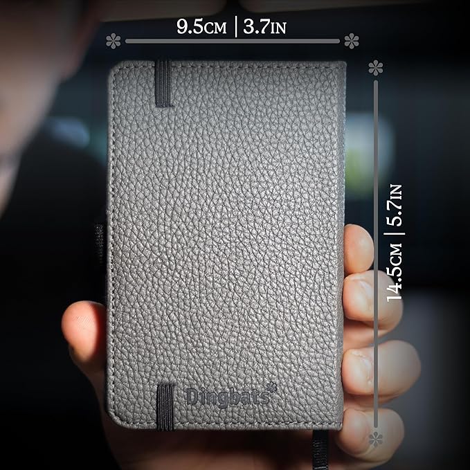 Dingbats* - Wildlife A6 Blank Pocket Notebook - PU Leather Hardcover for Work and Travel Journal - Pocket, Elastic Closure, Pen Holder, Bookmark