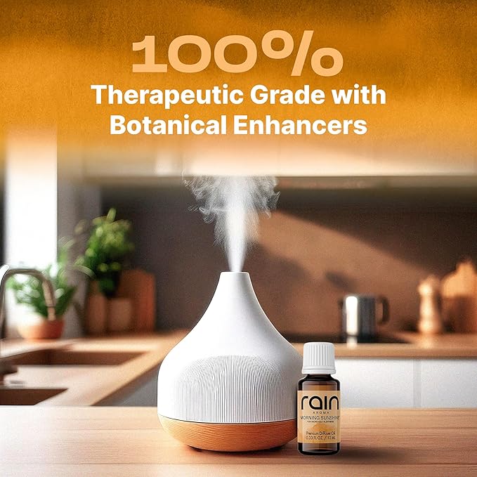 Morning Sunshine Premium Diffuser Oil for Alertness, Refresh & Relax with Aromatherapy Diffuser Oils, Office/Home Fragrance Essentials Crafted from Botanical Essential Oils, 0.33 fl oz