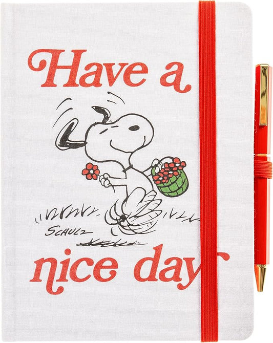 Graphique Peanuts Lined Journal Plus Pen, Hardcover Diary Notebook for Writing, 160 Pages, 6” x 8”