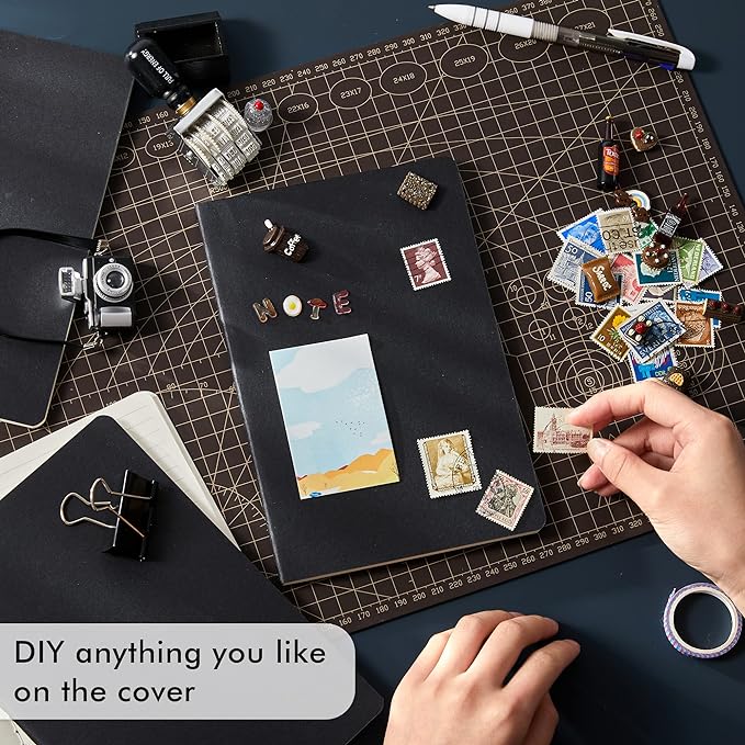 feela 16 Pack Soft Cover Journal Bulk, Lined Notebooks College Ruled for Work for Women Girl Writing, Blank Travel Journal Note Taking Notebook School Business Supplies, 8.2” x 5.5”, A5, Black