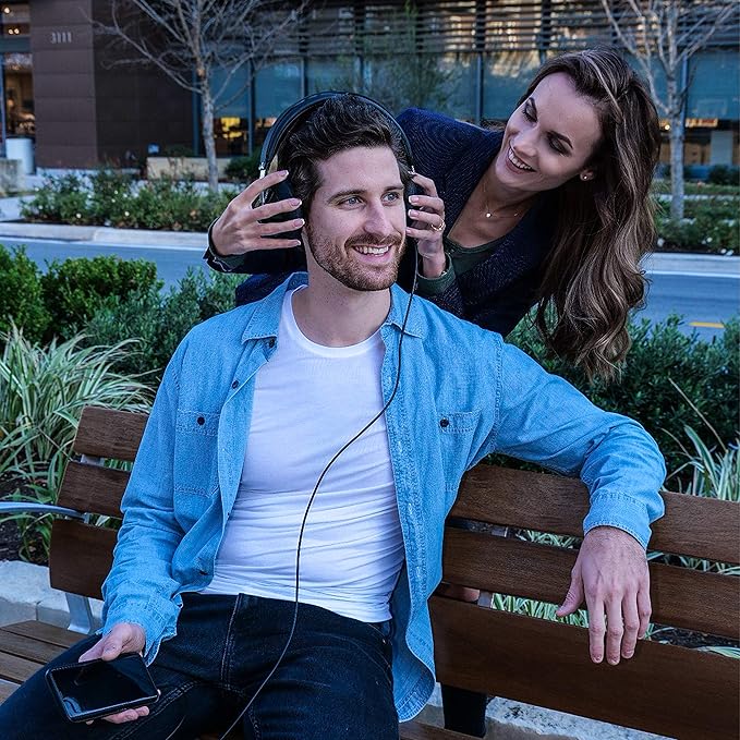 Philips SHP6000 Wired Headphones Studio Monitor & Mixing DJ Stereo Headsets Over Ear Headphones Wired Noise Isolation with High Resolution Audio, Deep Bass and Superior Comfort