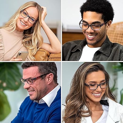 Readerest 2.0 Blue Light Reading Glasses - Lightweight Computer Glasses - Eye Strain, UV Glare Protection (Floral)