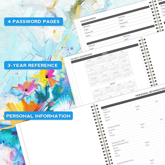 2026-2027 Monthly Planner/Calendar - Jan. 2026 - Dec. 2027, 9" x 11", 2 Year Monthly Planner 2026-2027, Holidays, Month Tabs, Inner Pocket, Note Pages
