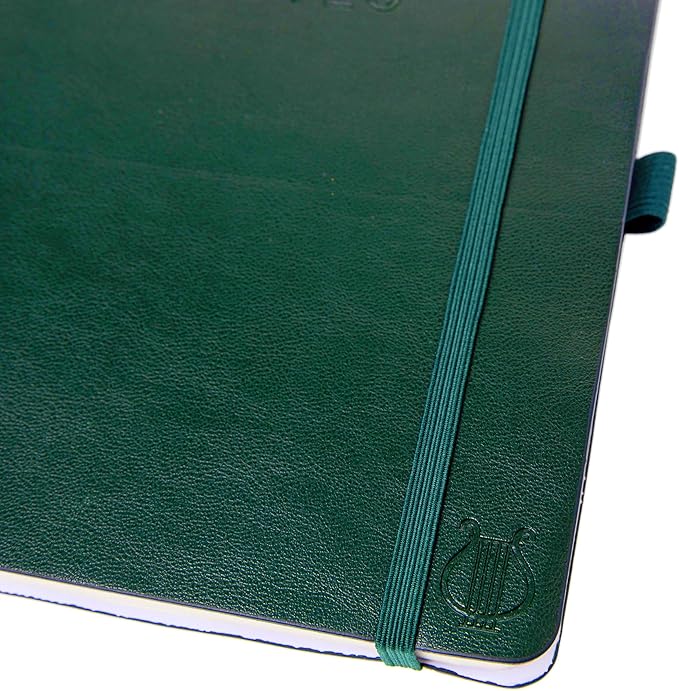 Graphique Apollo Vegan Leather Journal | Hardcover Notebook | 192 Lined Pages | Inner Pocket, Pen Loop, Elastic Closure | Work, Diary, Notes | 6” x 8”