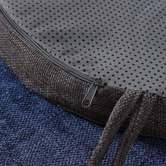 Chair Cushions: Premium High-Density Memory Foam Seat Cushion for Office, Home, & Car - Ergonomic Design for Comfortable Sitting, Relieves Pain & Tailbone Pressure with Non-Slip Bottom, 4 Pack, Black