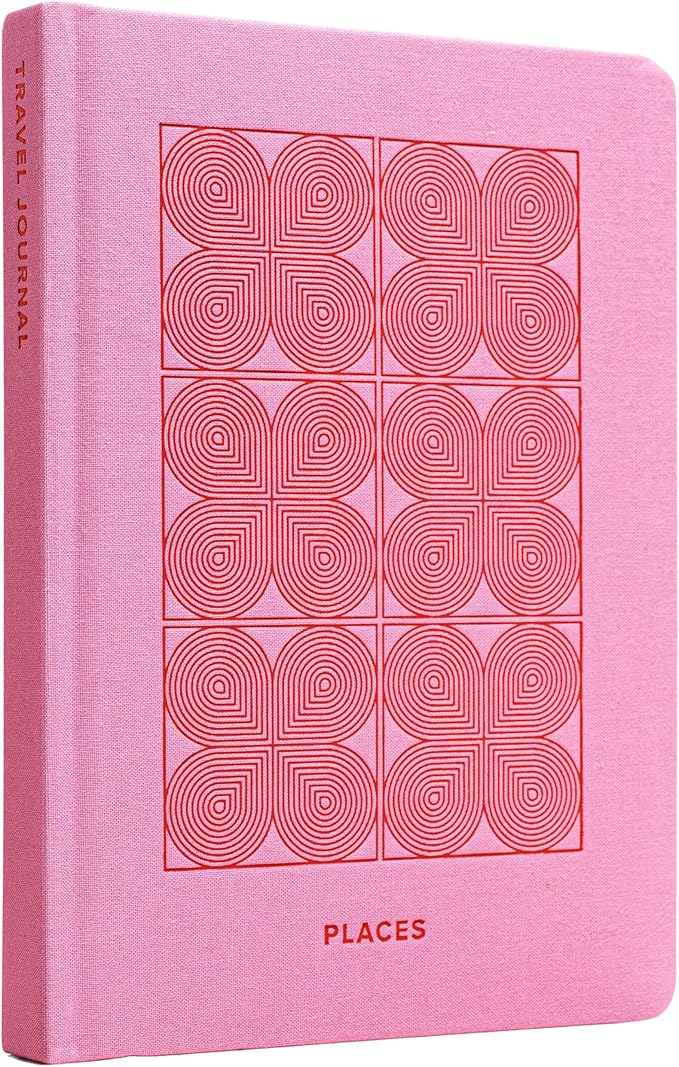 Kunitsa Co. Travel Journal - Guided Notebook for Travelers to Plan & Reflect on Vacations & Trips. Keepsake Travel Gift, Lavender Pink