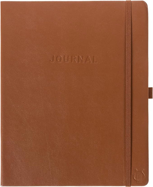 Graphique Apollo Vegan Leather Journal | Hardcover Notebook | 192 Lined Pages | Inner Pocket, Pen Loop, Elastic Closure | Work, Diary, Notes | 8” x 10”
