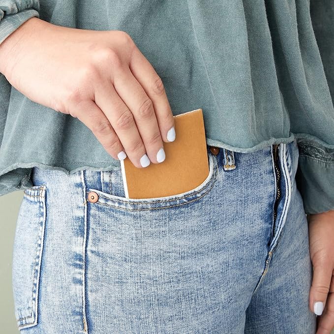 Paper Junkie Pocket Notebook - 12-Pack, 2.7 x 4.5 In, Brown Kraft Cover - Composition Book for School & Office - Travel Journal with Top-Sewn Flat-Lay Binding