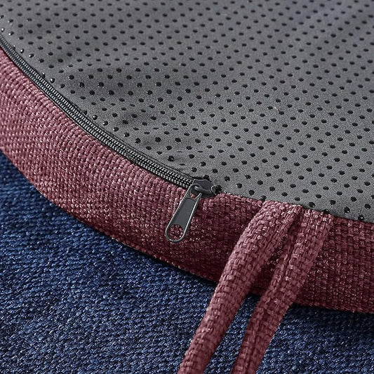 Chair Cushions: Premium High-Density Memory Foam Seat Cushion for Office, Home, & Car - Ergonomic Design for Comfortable Sitting, Relieves Pain & Tailbone Pressure with Non-Slip Bottom, 6 Pack, Wine