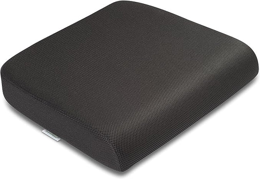 Extra-Large Memory Foam Seat Cushion – Perfect for Office Chair and Wheelchair – Does Not Slip Even on Smooth Marble Floors – Washable & Breathable Cover – Relieves Back Pain – 19”x17”x3”