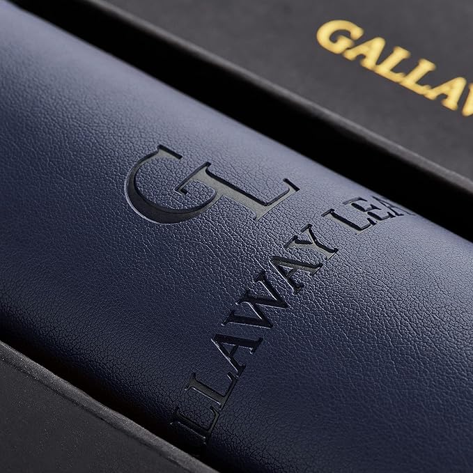 Gallaway Leather Desk Mat,Desk Writing Pad - Office Desk Pad, Large 36" x 17" Navy Blue, Desk Mats on Top of Desks, Gift Ready Elegant Computer Desk Mat Desk Cover Desk Pad Protector PU Leather