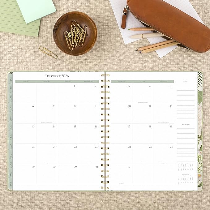 Cambridge 2026 Planner, Weekly & Monthly, 8.5" x 11", Large, Pen+Pillar, Garden Rose (PP23-905-26)