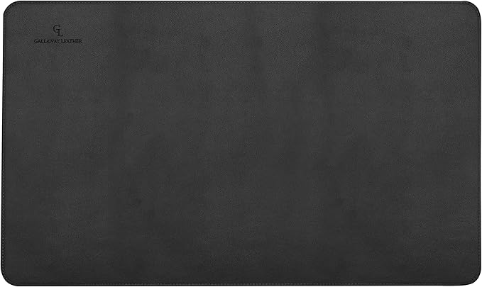 Gallaway Leather Desk Pad – 25 x 17 inch - Desk Mat Home Office Desk Accessories Desktop Protector XXL Mouse Pad Writing Desk Blotter - Black - Medium