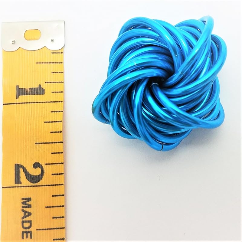 Möbii Fidget Ball (Solid Color): Quiet Mobius ADHD Anxiety Stim Stress Relief Toy Tool for Home Travel Office or Desk (Medium, Full, Sapphire)