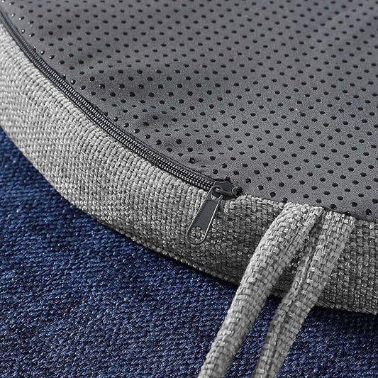 Chair Cushions: Premium High-Density Memory Foam Seat Cushion for Office, Home, & Car - Ergonomic Design for Comfortable Sitting, Relieves Pain & Tailbone Pressure with Non-Slip Bottom, 4 Pack, Gray