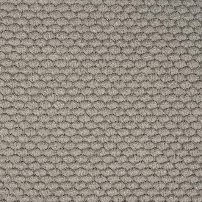 Sweet Home Collection Memory Foam Chair Cushion Honeycomb Pattern Solid Color Slip Non Skid Rubber Back Ultimate Comfort and Softness Rounded Square 16" x 16" Seat Cover, 4 Pack, Silver