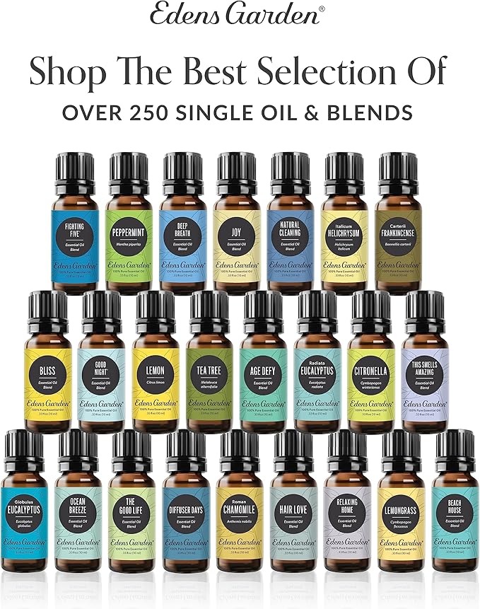 Edens Garden Essential Oils Diffuser Discovery 6 Set – 100% Pure Therapeutic Grade, Undiluted, Natural Aromatherapy Oil for Home Diffusers & Humidifiers – Holistic Gift for Men & Women, .92 ml/6 Pack