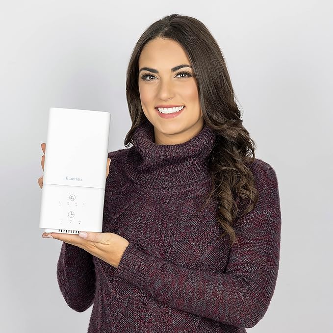 BlueHills 1000 ML Premium Essential Oil Diffuser Humidifier Combo Square White Aroma Diffuser for Large Room Home Quiet Modern Design Long Run Time High Capacity Oil Diffuser - Solid White - H101