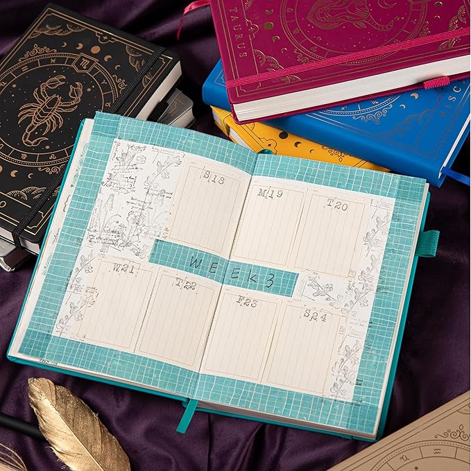 TIEFOSSI Constellations Dotted Journal Notebook-A5 Writing journals with 100gsm 400pages Paper, Hardcover Bullet Organizers Notebook for Women, Men, Teens (Pisces)