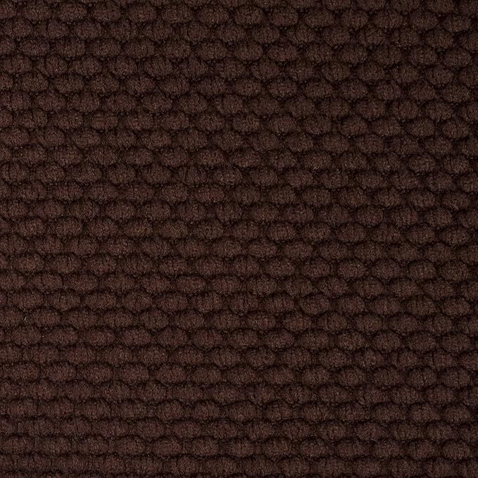 Sweet Home Collection Memory Foam Chair Cushion Honeycomb Pattern Solid Color Slip Non Skid Rubber Back Ultimate Comfort and Softness Rounded Square 16" x 16" Seat Cover, 12 Pack, Brown