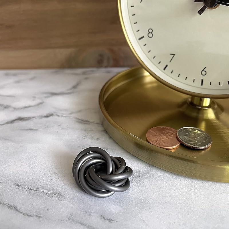 Möbii Fidget Ball (Solid Color): Quiet Mobius ADHD Anxiety Stim Stress Relief Toy Tool for Home Travel Office or Desk (Small, Half, Ruby)