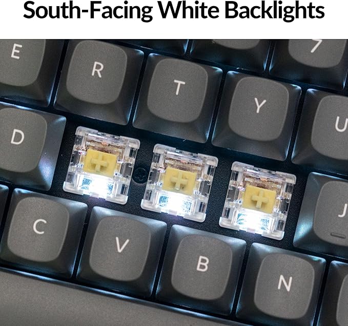Keychron K8 Max TKL Mechanical Keyboard Wireless, 87 Keys QMK 2.4 GHz/Bluetooth 5.1/Wired Connection, White Backlit with Programmable Keychron Super Banana Switch for macOS Windows Linux