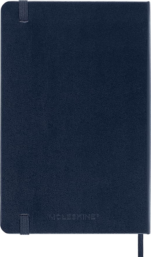 Moleskine Classic Notebook, Hard Cover, Medium (4.5" x 7") Ruled/Lined, Sapphire Blue, 208 Pages