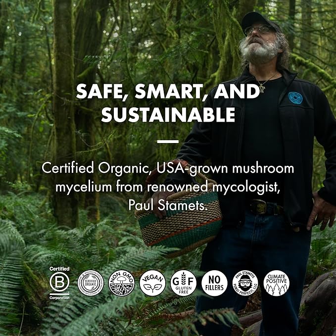 Host Defense Breathe* Capsules - Immune & Respiratory Support Mushroom Supplement - Herbal Lung Health Supplement with Chaga, Reishi & Cordyceps - 30 Capsules (15 Servings)*